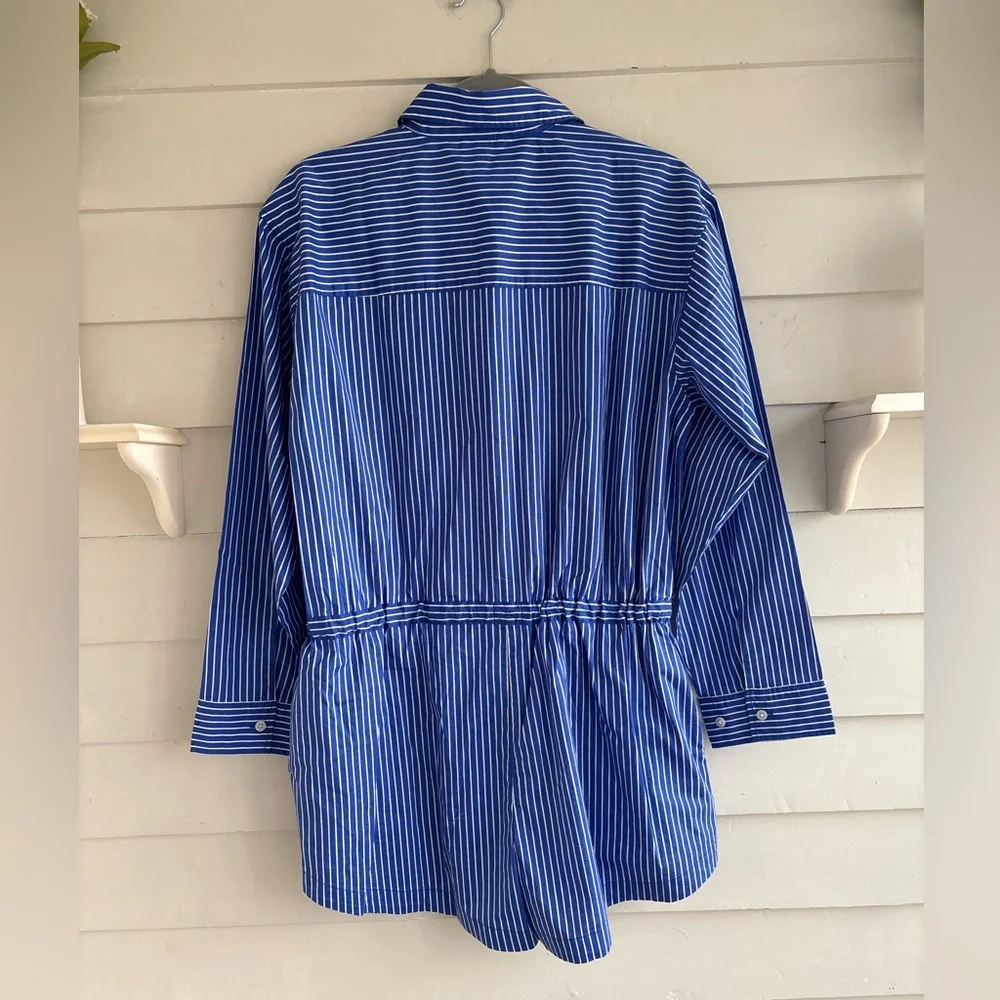 pistola Amelie Ultramarine Striped Shorts Romper One piece. Size Small NWT - Picture 13 of 13